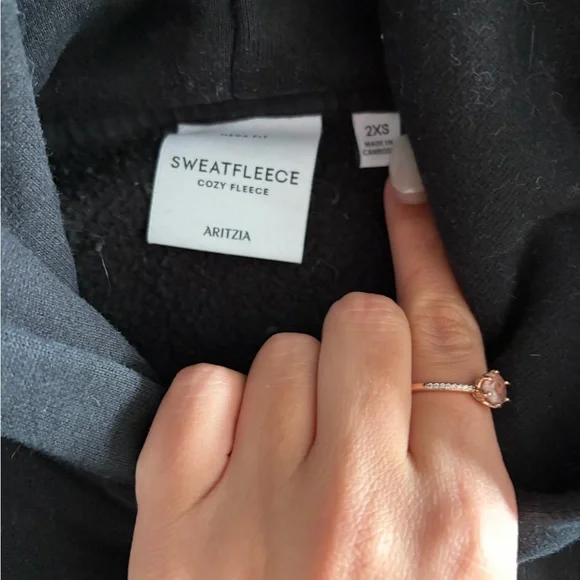 Aritzia Men's Charcoal Hoodie - Picture 3 of 3